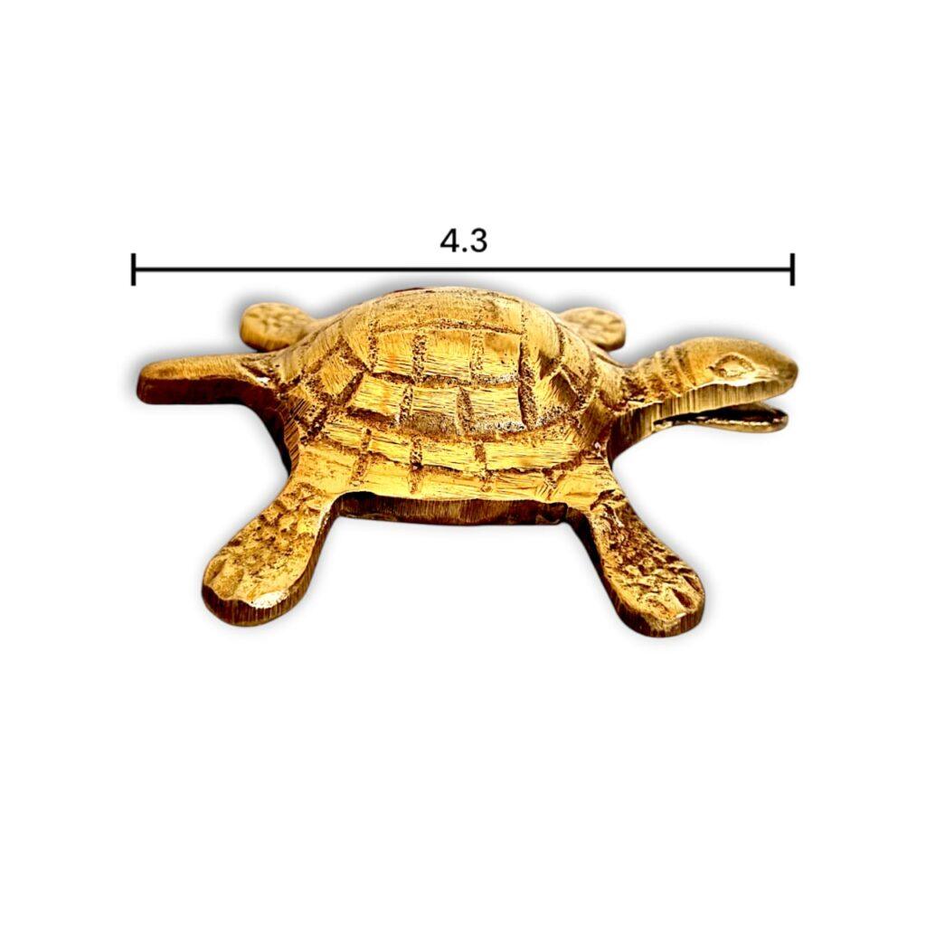Pure Brass Tortoise Figurine - Tortoise Statue - "कछुआ प्रतिमा" 13 Inch - Image 5