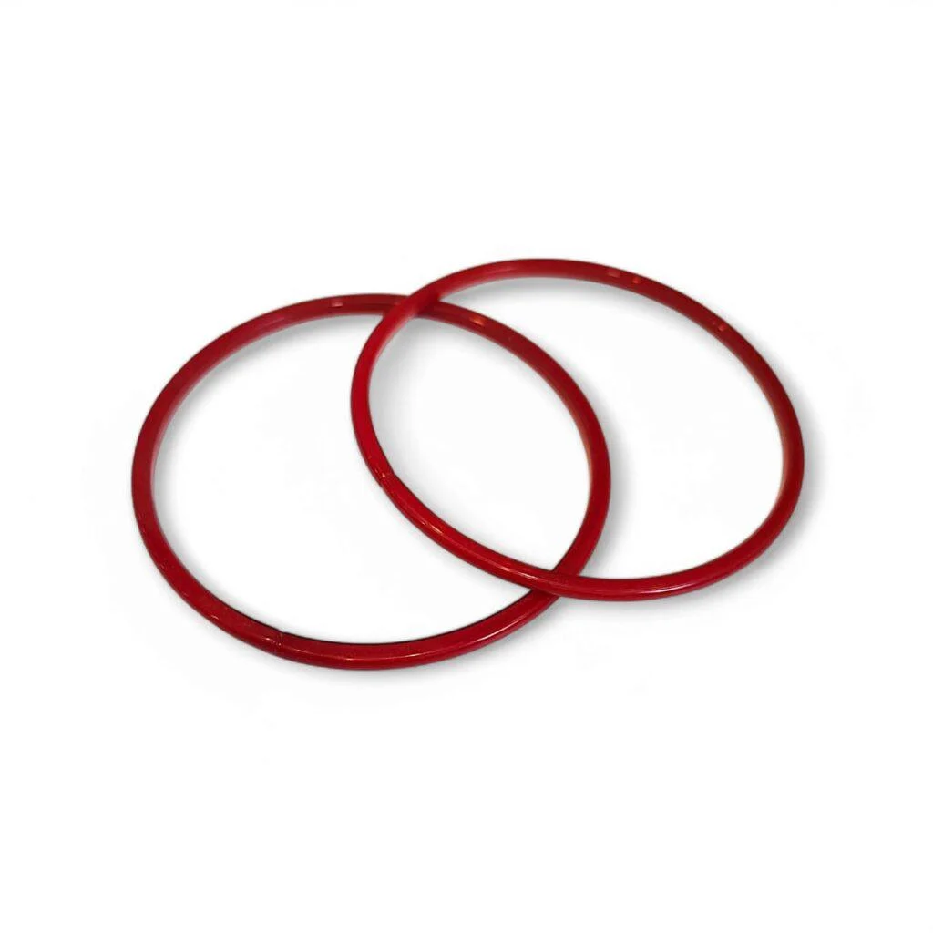 Red Pola Bangels - "পলা" - "पोला" - Red Paula For Puja Purpose - 2.5" (Internal Diameter) - Pack of Two
