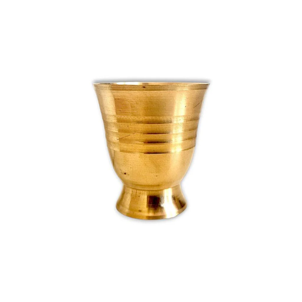 Pure Brass Glass For Pooja - "पूजा के लिए पीतल का गिलास" 6.5 Inch