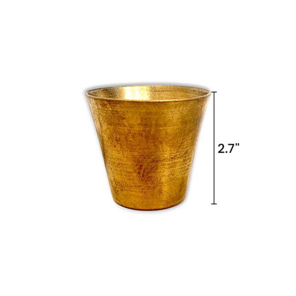 Pure Brass Glass For Pooja - "पूजा के लिए पीतल का गिलास" 6 Inch - Image 2