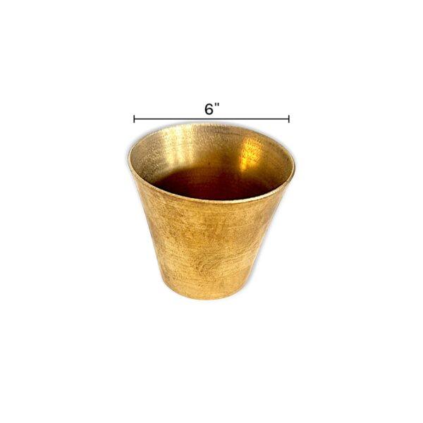Pure Brass Glass For Pooja - "पूजा के लिए पीतल का गिलास" 6 Inch - Image 3
