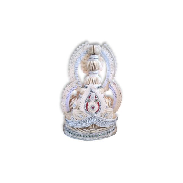 Fancy Premium Quality Topor Mukut Set For Bengali Wedding - Balurghat Special Fully Hand Crafted Topor - 100 % Shola Topor - Mukut Set For Bengali Brides And Grooms - Image 5
