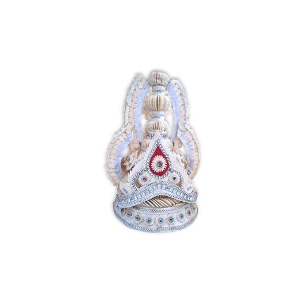 Fancy Premium Quality Topor Mukut Set For Bengali Wedding - Balurghat Special Fully Hand Crafted Topor - 100 % Shola Topor - Mukut Set For Bengali Brides And Grooms - Image 2
