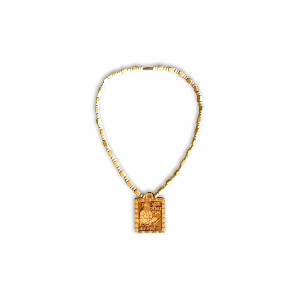 Bageshwar Dham Mala - Ram Naam Mala - Wood Mala - Hanuman Ji Pendant Kanthi - Bageshwar Dham Wood Necklace - Set of Two - Image 2