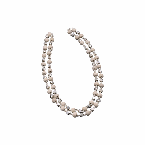 Original Tulsi Beads - Silver Capped Tulsi Mala 3-5 mm - Ram Tulsi Mala - Set of Single Piece