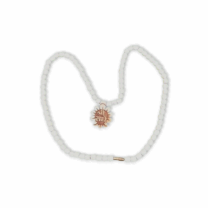 Shri Radhe Flower Shape Tulsi Mala - Tulsi Mala - Shri Radhekrishna Tulsi Mala - Shri Radheshyam Tulsi Mala 10 cm