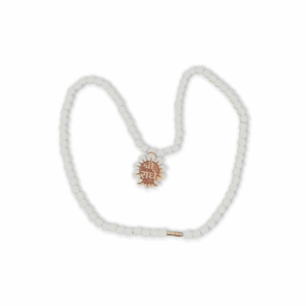 Shri Radhe Flower Shape Tulsi Mala - Tulsi Mala - Shri Radhekrishna Tulsi Mala - Shri Radheshyam Tulsi Mala 10 cm