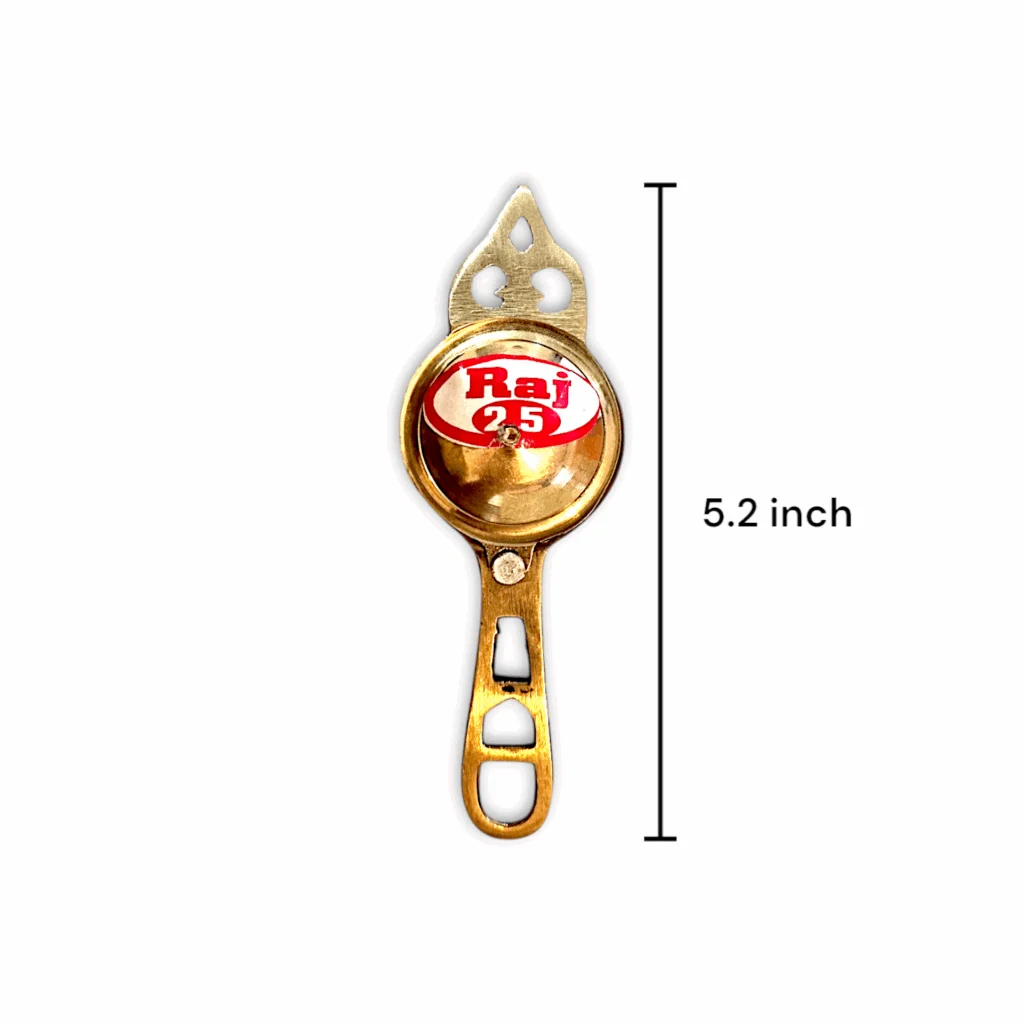 Pure Brass Handcrafted Kajal Lata - Kajal Lata 5.2 inch - "काजल लता" - "কাজল লতা" - Set of Single Piece - Image 3