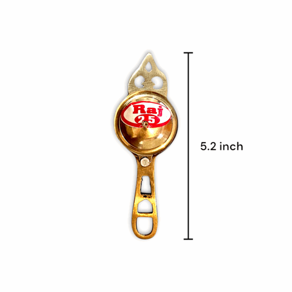 Pure Brass Handcrafted Kajal Lata - Kajal Lata 5.2 inch - "काजल लता" - "কাজল লতা" - Set of Single Piece - Image 3