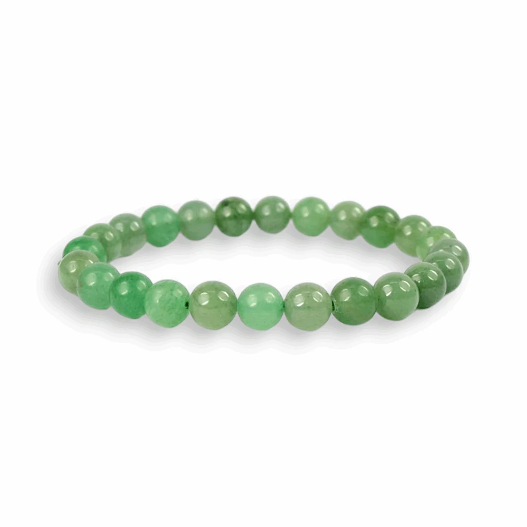 Natural Green Aventurine Crystal Bracelet - Healing Beaded Gemstone Bracelet with Authentic Lab Certificate - Handcrafted Jewelry - for Good Luck, Opportunity and Emotional Healing Positive Energy Bracelet for Prosperity, Calmness, and Balance Heart Chakra