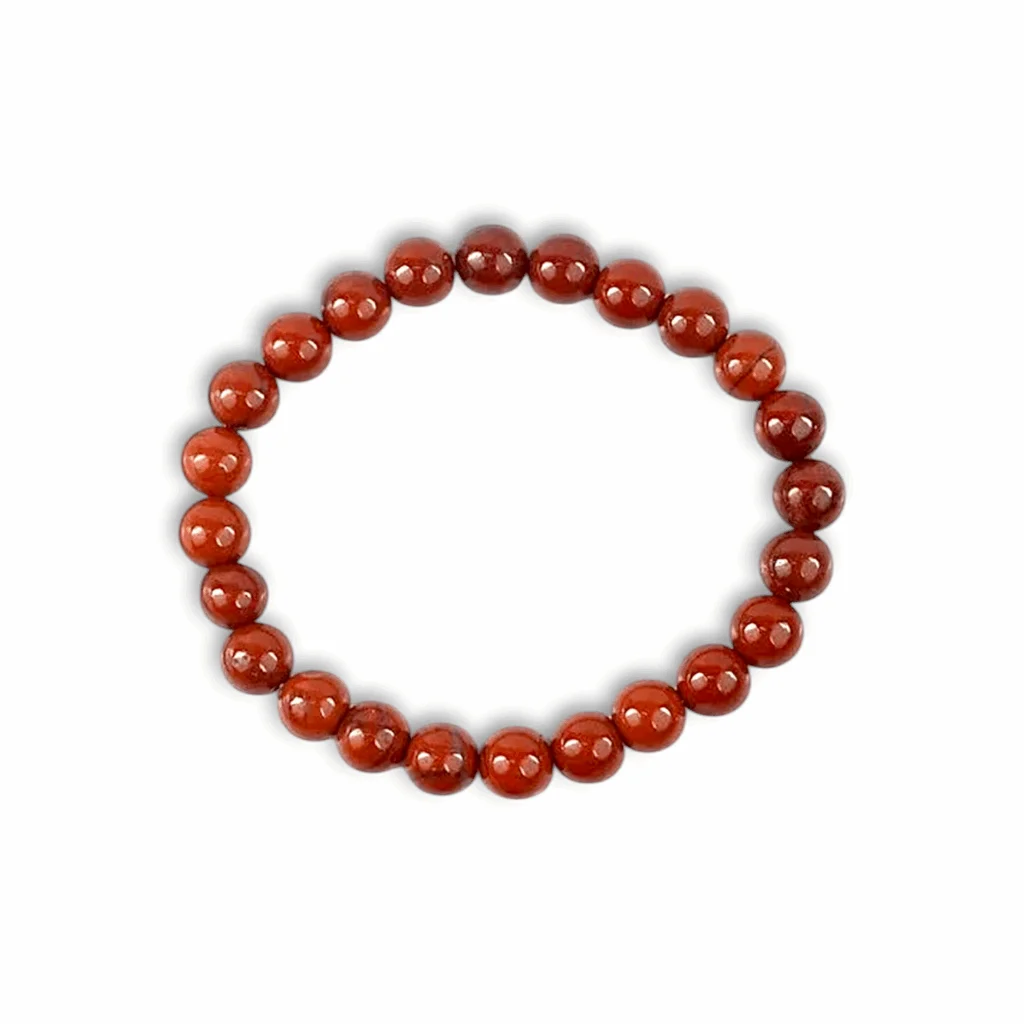 Natural Red Jasper Crystal Bracelet - Healing Gemstone Beaded Bracelet Grounding Energy Stone - for Strength & Stability Handcrafted with Genuine Red Jasper Beads - Includes Certificate of Authenticity - Image 2
