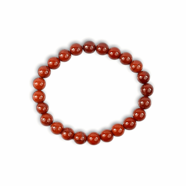 Natural Red Jasper Crystal Bracelet - Healing Gemstone Beaded Bracelet Grounding Energy Stone - for Strength & Stability Handcrafted with Genuine Red Jasper Beads - Includes Certificate of Authenticity - Image 2