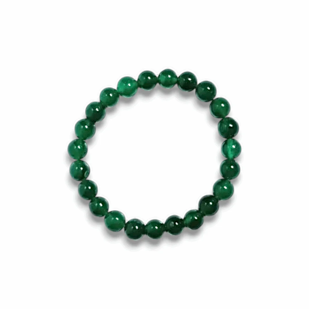 Natural Green Jade Stone Crystal Bracelet - Gemstone Chakra Bracelet - Reiki Healing Jewelry - for Men & Women - Bead 8MM - Image 3