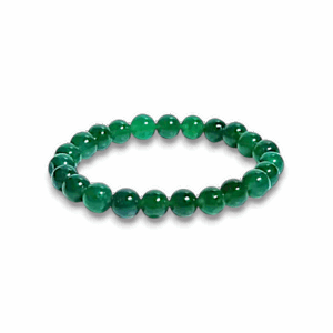 Natural Green Jade Stone Crystal Bracelet - Gemstone Chakra Bracelet - Reiki Healing Jewelry - for Men & Women - Bead 8MM