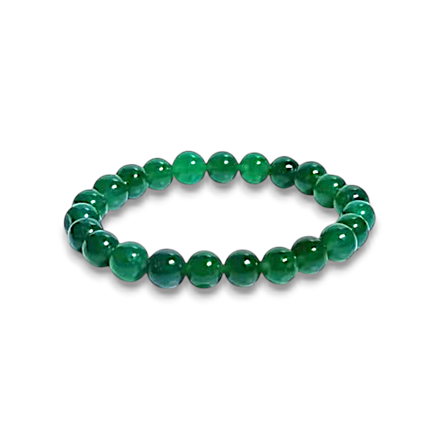 Natural Green Jade Stone Crystal Bracelet - Gemstone Chakra Bracelet - Reiki Healing Jewelry - for Men & Women - Bead 8MM