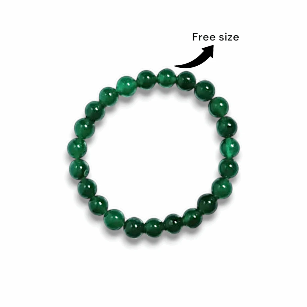Natural Green Jade Stone Crystal Bracelet - Gemstone Chakra Bracelet - Reiki Healing Jewelry - for Men & Women - Bead 8MM - Image 4