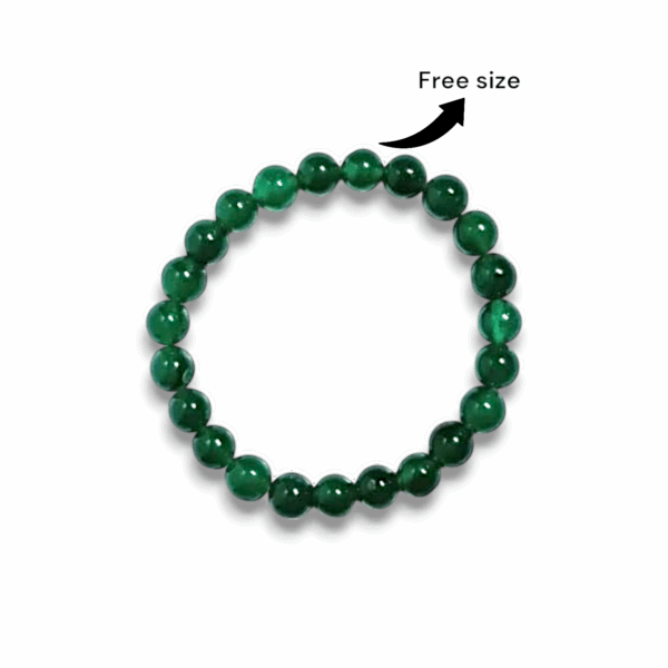 Natural Green Jade Stone Crystal Bracelet - Gemstone Chakra Bracelet - Reiki Healing Jewelry - for Men & Women - Bead 8MM - Image 4