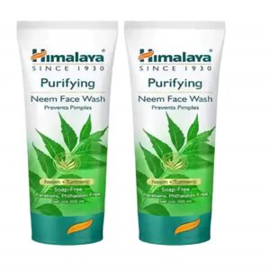 Himalaya Purifying Neem Face Wash - Sope Free - "হিমালয়া পিউরিফাইং নিম ফেস ওয়াশ" - "हिमालया प्यूरीफाइंग नीम फेस वॉश" 100 ml - Pack Of Two