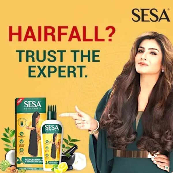 Sesa Ayurvedic Hair Oil -100ml for Hair Fall and Hair Growth - All Hair Types - Image 2