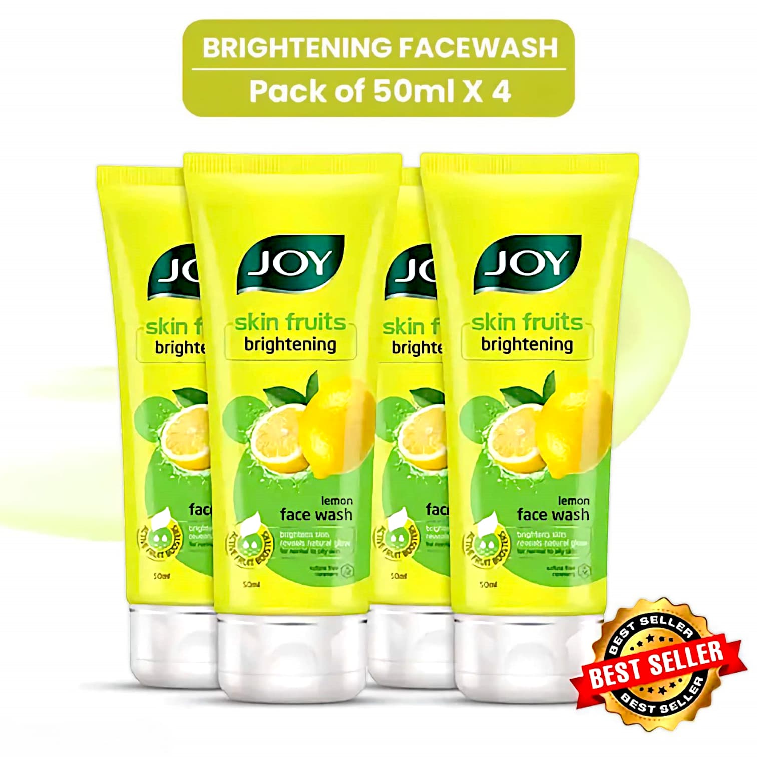 Joy De Tan Papaya Face Wash - For Dark Spots, Tan, Dead Skin Cells Removal - 50 ml x 4 = 200ml