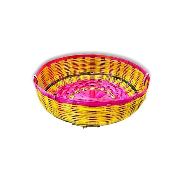 Pure Antique Bamboo Basket - "খাঁটি প্রাচীন বাঁশের ঝুড়ি" - Bamboo Torki - "शुद्ध प्राचीन बांस की टोकरी" 41.2inch - Image 6