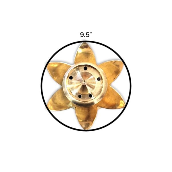 Pure Brass Agarbtti Stand - Pooja Agarbatti Stand - "খাঁটি পিতলের তৈরি পূজার আগরবাতি স্ট্যান্ড" - "शुद्ध पीतल पूजा अगरबत्ती स्टैंड" -  3.1inch - Image 4
