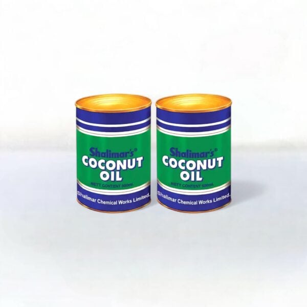 Shalimar's Coconut Oil - "শালিমার নারকেল তেল" - "शालीमार का नारियल तेल" - Tin Pack of Two - 500ml Each