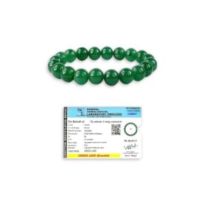 Natural Green Jade Stone Crystal Bracelet - Gemstone Chakra Bracelet - Reiki Healing Jewelry - for Men & Women - Bead 8MM