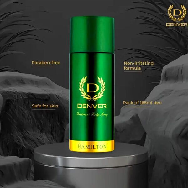 DENVER Hamilton Long Lasting Deodorant Body Spray For Men - 165ml - Image 3