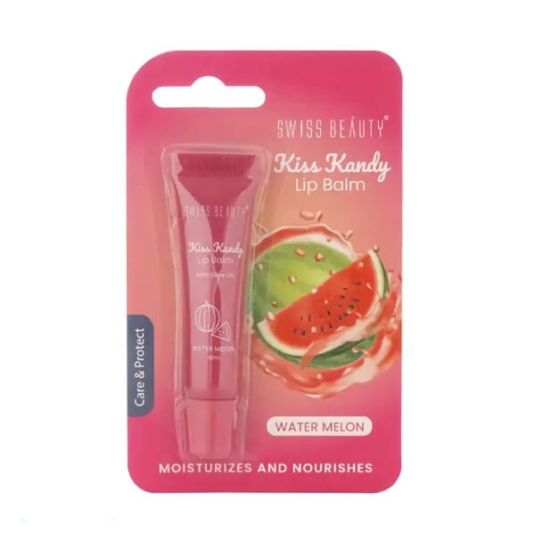Swiss Beauty Kiss Kandy Lip Balm - With Olive Oli - Water Melon - 10ml - Image 4