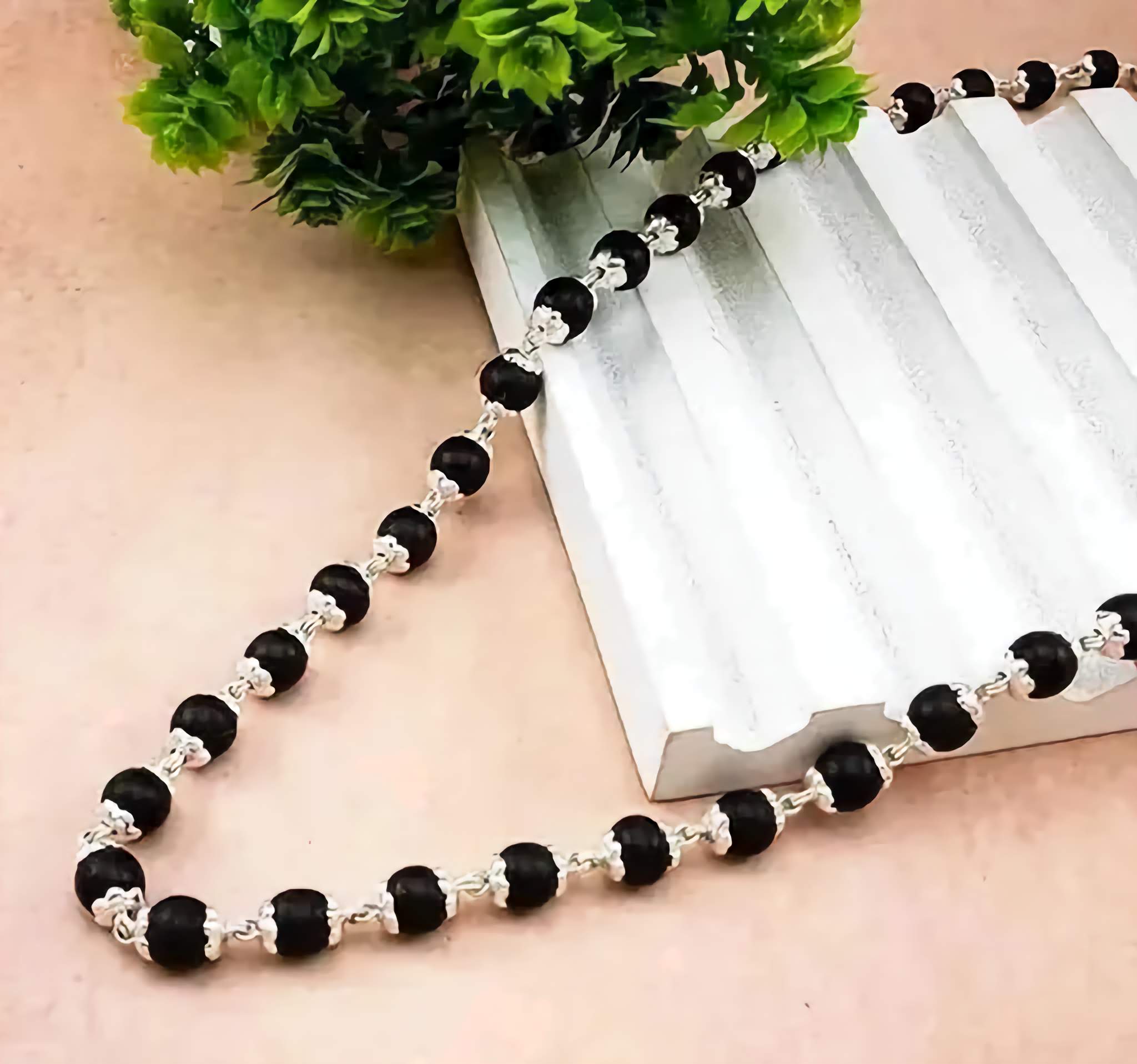 Pure Brass Karungali Mala - Karungali Necklace - Mala for Men & Women