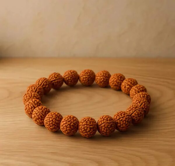 Panchmukhi Rudraksha Bracelet - 5 Face Rudraksha - "পঞ্চমুখী রুদ্রাক্ষ ব্রেসলেট" - "पंचमुखी रुद्राक्ष ब्रेसलेट" - Image 3