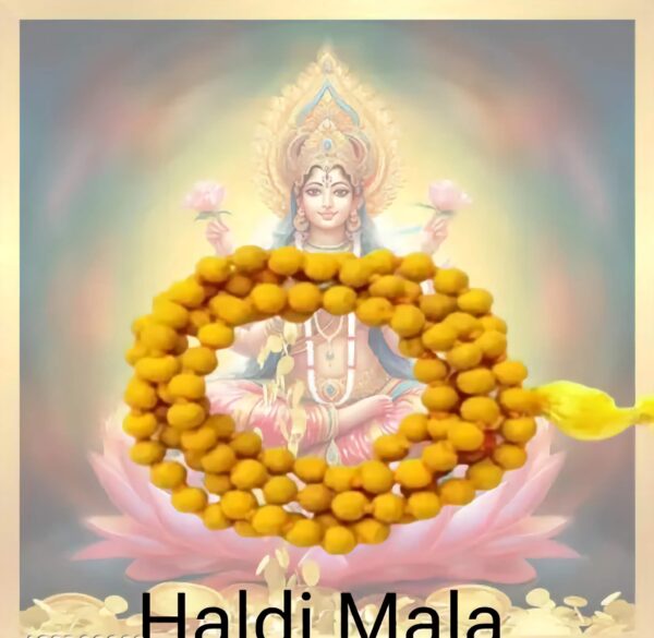 Haldi Mala - "হলদি মালা" - Wood Chain Jap Mala 108+1 Beads - "हल्दी माला - Chanting Jap Mala - Image 3
