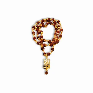 Shiv Rudraksha Mala - Rudraksha Mala -  With Trishul & Damroo