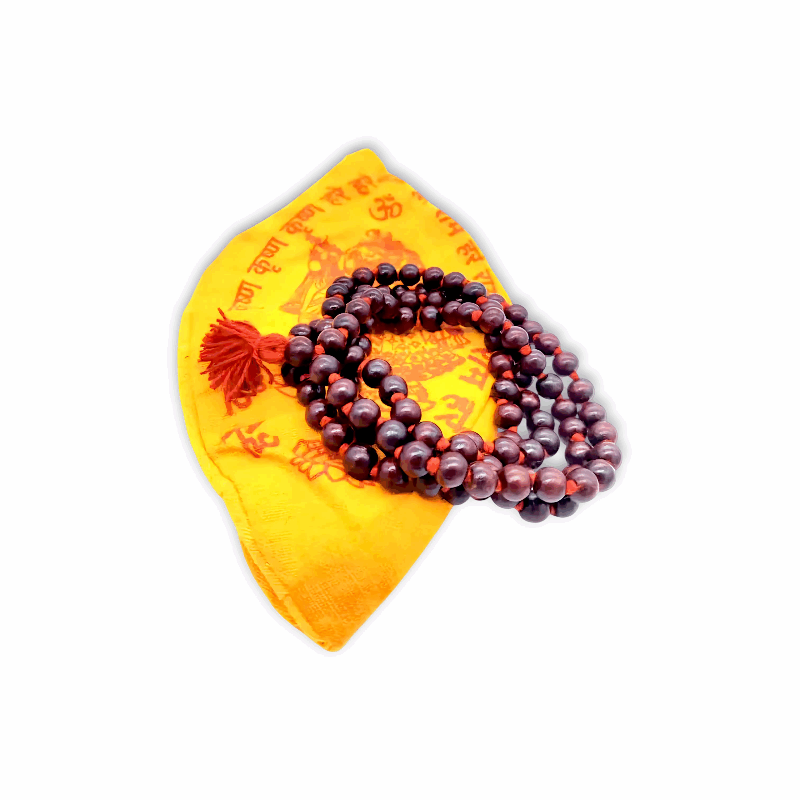 Lal Chandan Rosary Jaap Japa Mala -  Jaap Japa Mala 108 +1 Beads With Jholi Bag 10mm