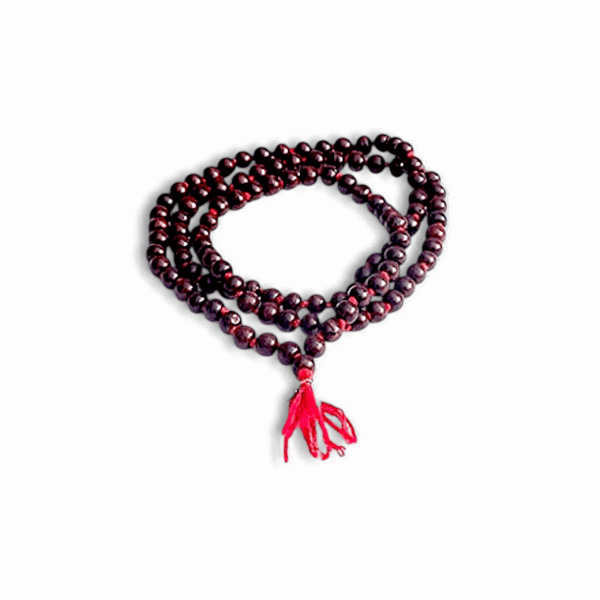 Lal Chandan Rosary Jaap Japa Mala -  Jaap Japa Mala 108 +1 Beads With Jholi Bag 10mm - Image 2