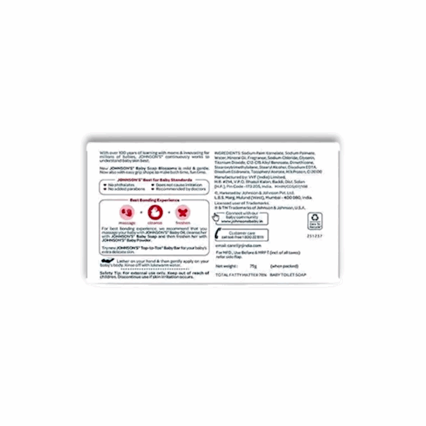 Johnson Baby Body Blossoms Soap - Blossoms Soap 75gm Each - Pack of Two - Image 3