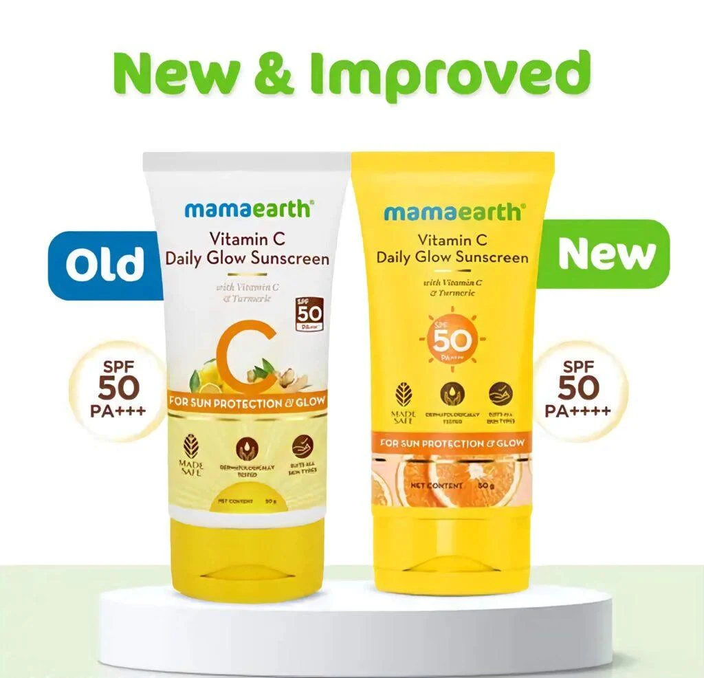Mamaearth Vitamin C Daily Glow Sunscreen - Vitamin C & Turmeric for Sun Protection & Glow - With SPF 50 & PA+++ - 50gm - Single Piece - Image 4