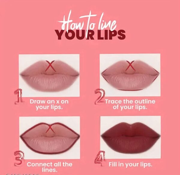MARS Matte Lip Liner - Long Lasting & Travel friendly Lip Pencil 1.4mm ×2 - WINE NIGHTS + RED TEASE - Image 3