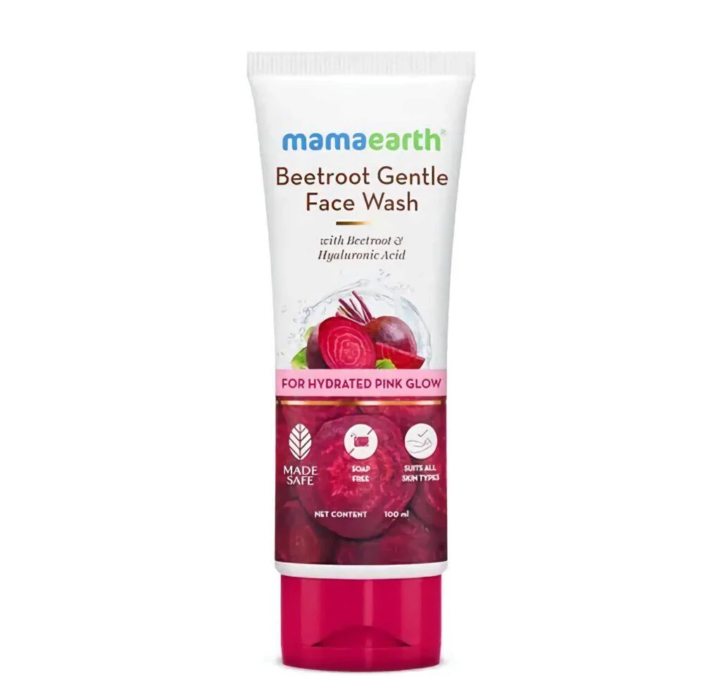 Mamaearth Beetroot Gentle Face Wash - With Beetroot & Hyaluronic - Pink Glow 100ml
