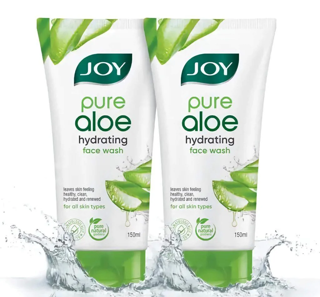 Joy Hydrating AloeVera Face Wash - Controls Excess Oil & Removes Dirt - Set of Two 150ml x 2 = 300ml