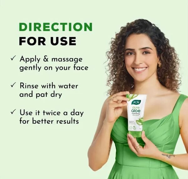Joy Hydrating AloeVera Face Wash - Controls Excess Oil & Removes Dirt - Set of Two 150ml x 2 = 300ml - Image 2
