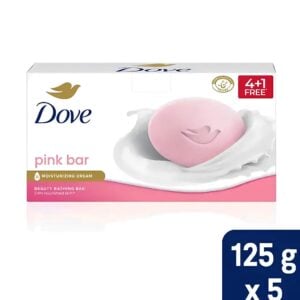 Dove Pink Beauty Bar - Moisturzing Cream - Toned Nourished Skin with Plant Based Cleansers PO5 -125gm Each