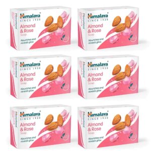 Himalaya Soap - Almond & Rose Soap 75gm - Pack of Six