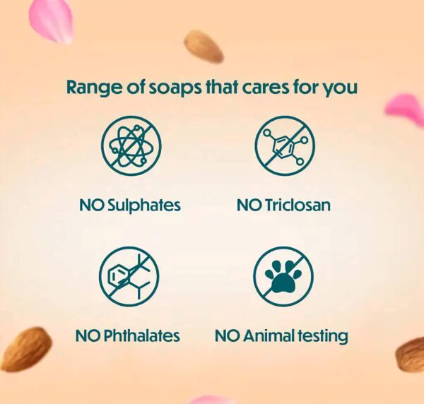 Himalaya Soap - Almond & Rose Soap 75gm - Pack of Six - Image 3