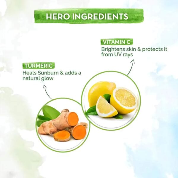 Mamaearth Vitamin C Daily Glow Sunscreen - With Vitamin C & Turmeric - for Sun Protection & Glow - 20 gm - Image 3