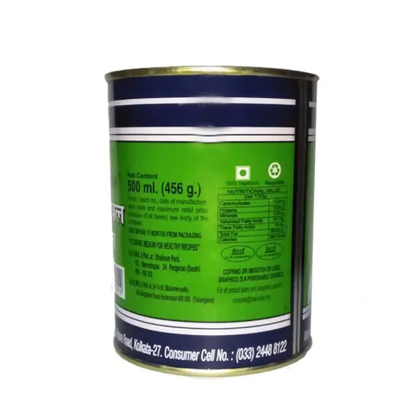 Shalimar's Coconut Oil - "শালিমার নারকেল তেল" - "शालीमार का नारियल तेल" - Tin Pack of Two - 500ml Each - Image 2
