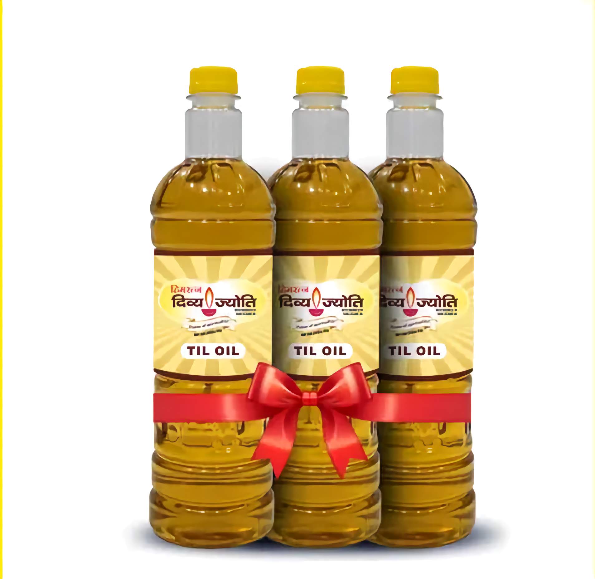 Himratna Divya Jyoti Til Oil - Sesame Oil With Out Edible - For Puja - Festivals, Havan Spiritual Occasions - 400ml Pack of 3