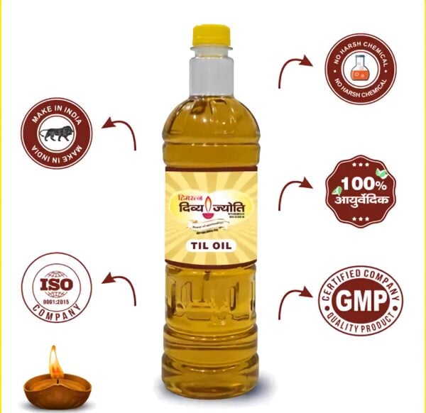 Himratna Divya Jyoti Til Oil - Sesame Oil With Out Edible - For Puja - Festivals, Havan Spiritual Occasions - 400ml Pack of 3 - Image 4