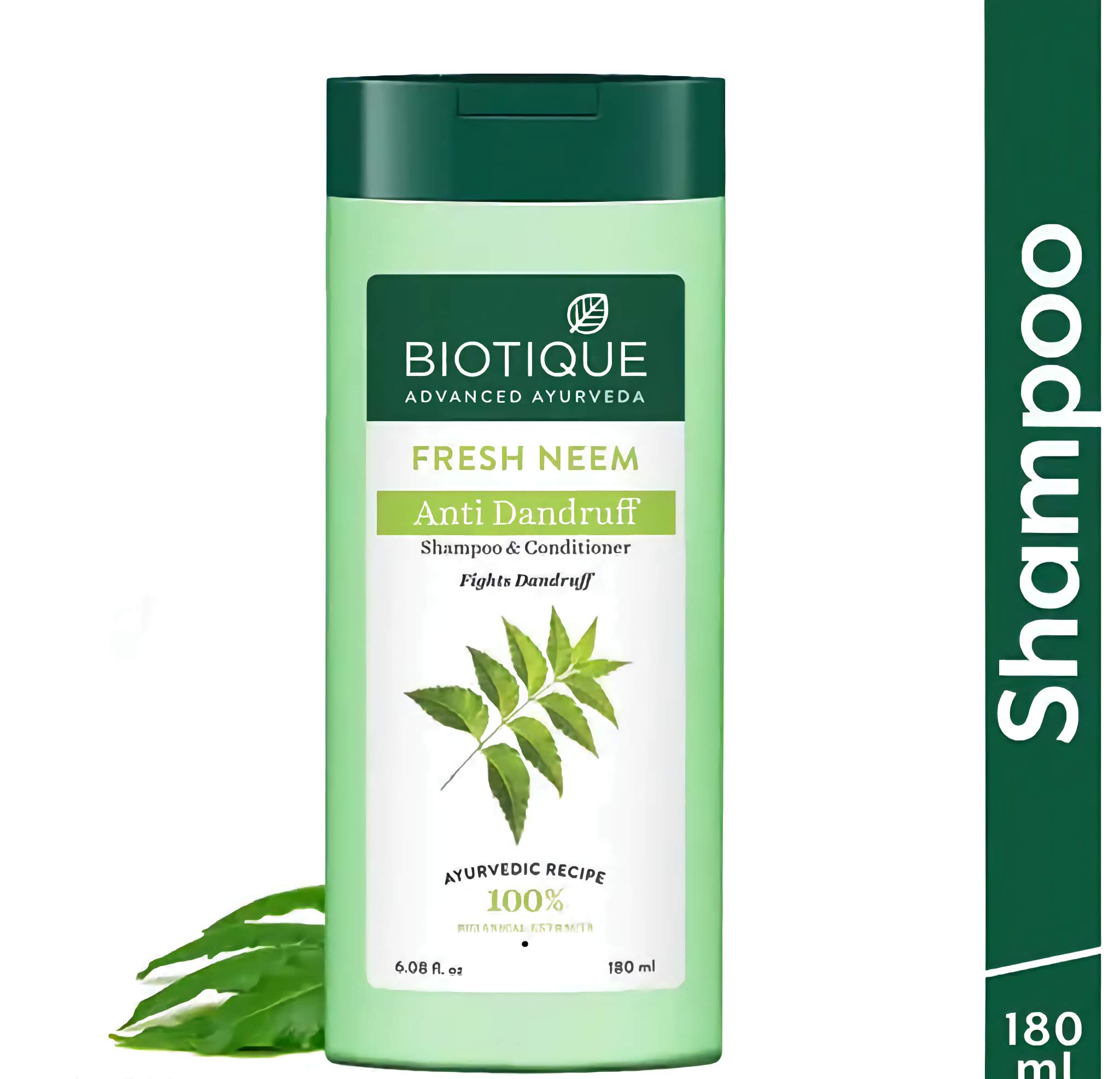 Biotique Fresh Neem Shampoo - Anti Dandruff Shampoo & Conditioner 180ml